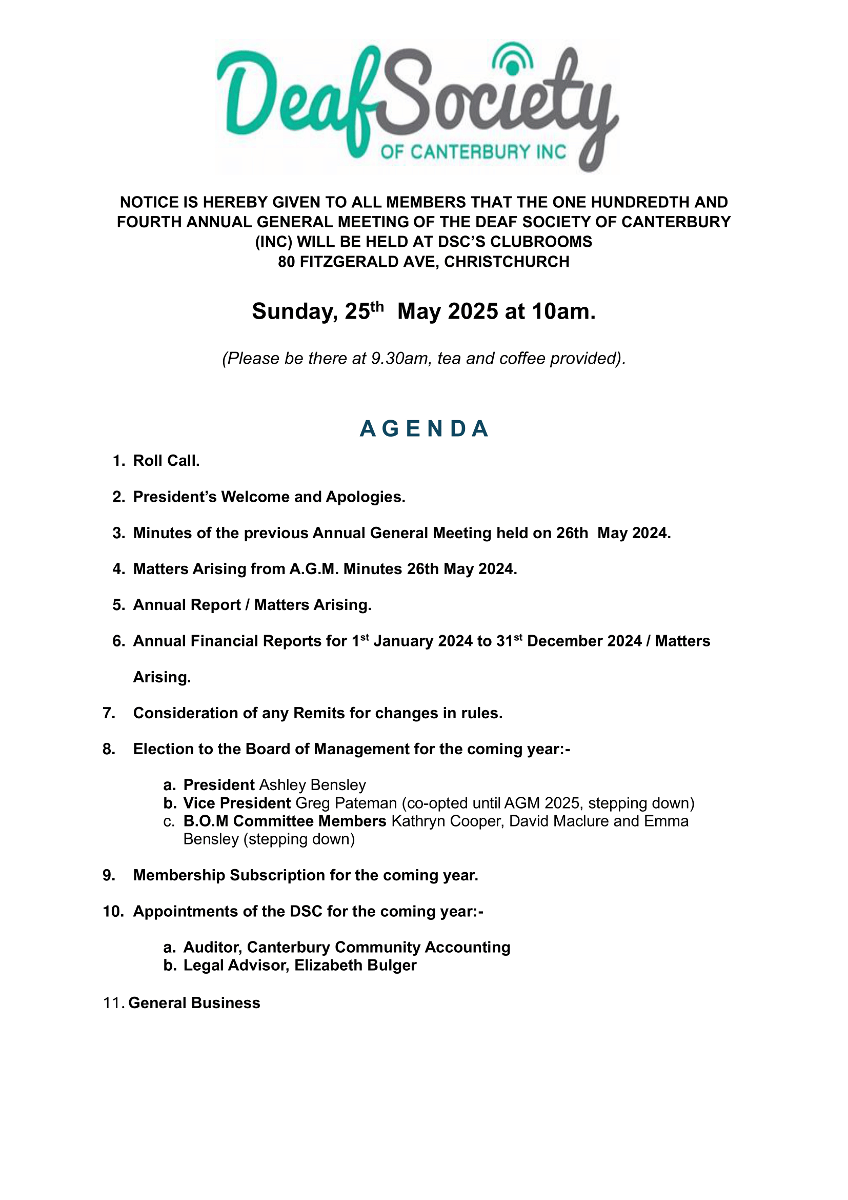 AGM Agenda 2025 1