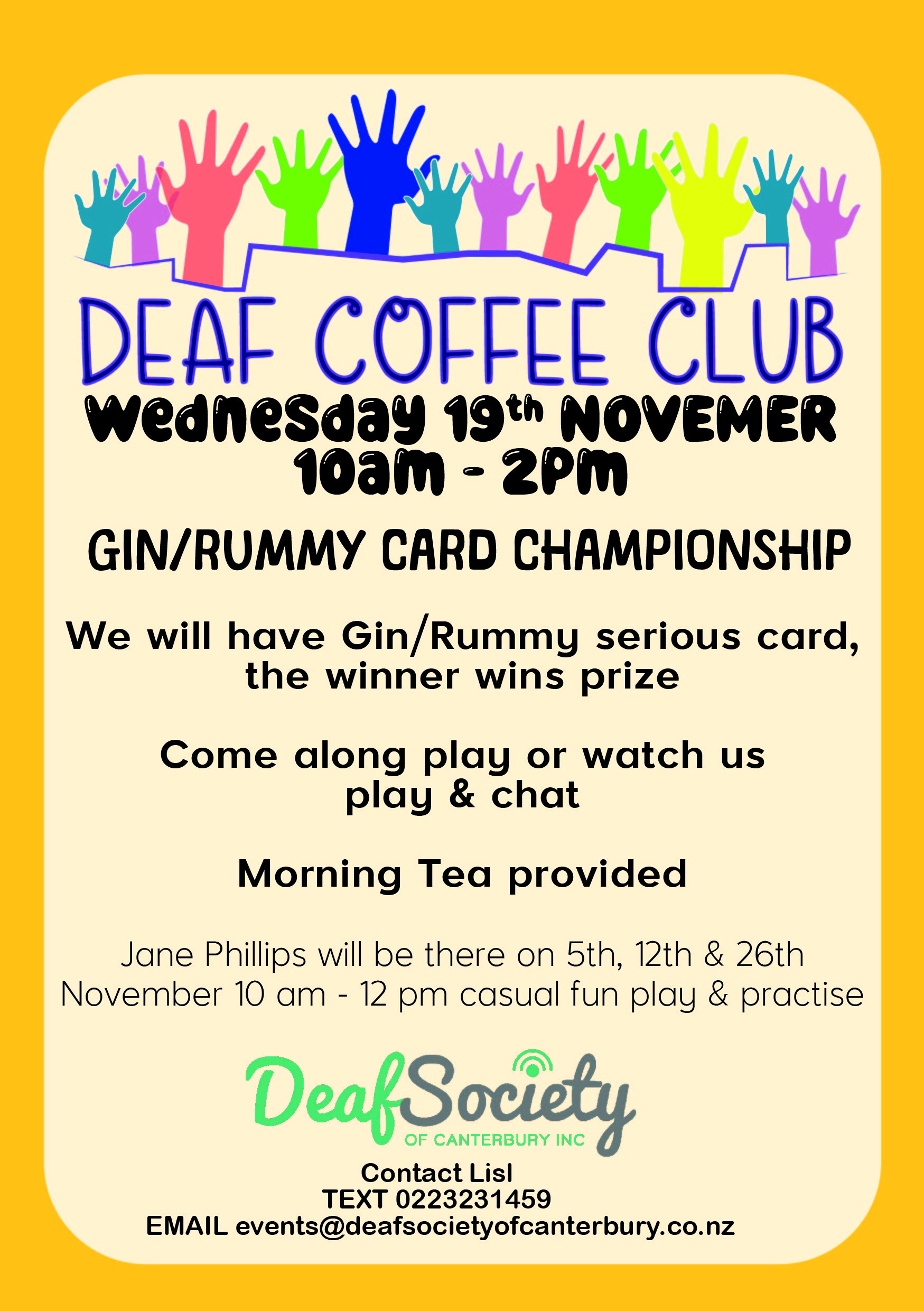Deaf Community club Nov 01