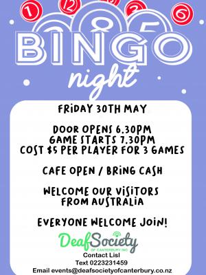 Bingo 30th may 01